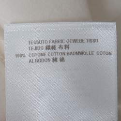 Gucci Ecru Voile Bib Neck Button Front Shirt M