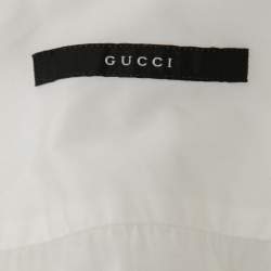 Gucci White Poplin Button Front Shirt M