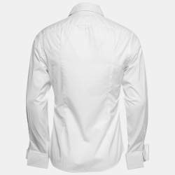 Gucci White Poplin Button Front Shirt M