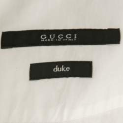 Gucci White Cotton Button Front Duke Shirt L
