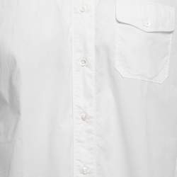 Gucci White Cotton Button Front Duke Shirt L