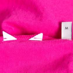 Pre Owned Gucci Pink Logo Star Printed Cotton Short Sleeve T-Shirt M