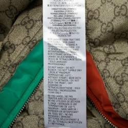 Gucci Beige GG Monogram Synthetic Fake Or Not Hooded Windbreaker Jacket S