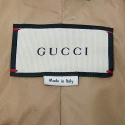 Gucci Beige GG Monogram Synthetic Fake Or Not Hooded Windbreaker Jacket S