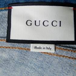Pre Owned Gucci Blue Denim Straight Leg Jeans XL