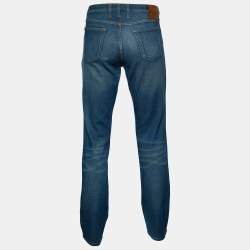 Pre Owned Gucci Blue Denim Straight Leg Jeans XL