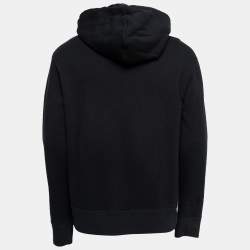 Pre Owned Gucci Black Cotton Knit Blind for Love Tiger Patch Hoodie L