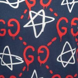 Gucci Blue Ghost GG Print Cotton T-Shirt S