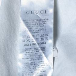 Gucci White Alphabet & Blind For Love Printed Cotton T-Shirt XXL