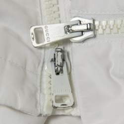 Gucci White Synthetic Zip-Up Jacket XL