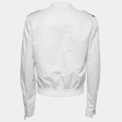 Gucci White Synthetic Zip-Up Jacket XL