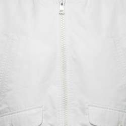 Gucci White Synthetic Zip-Up Jacket XL