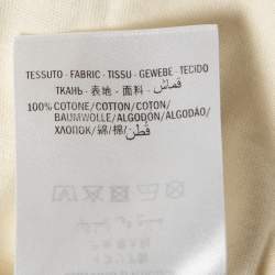 Gucci Cream Winged Jockey Logo Print Cotton Crew Neck T-Shirt XXL