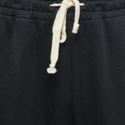 Pre Owned Gucci Black Jersey Web Striped Jogger Pants XXL