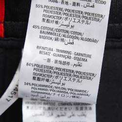 Pre Owned Gucci Black Jersey Web Striped Jogger Pants XXL