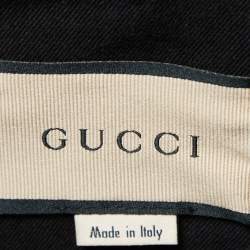 Gucci Black Denim Horsebit Detail Shirt M