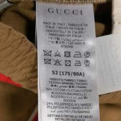 Gucci Brown Cotton Logo Band Detail Trousers XL