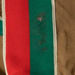 Gucci Brown Cotton Logo Band Detail Trousers XL