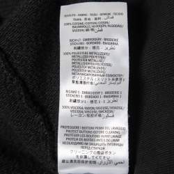 Gucci Black Cotton Sequined Gucci Homme Pour Femme Sweatshirt XS