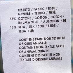 Pre Owned Gucci Beige Floral Printed Cotton Slim Fit Shirt M