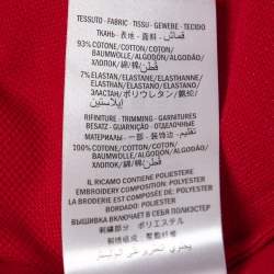 Pre Owned Gucci Red Cotton Pique Polo T-Shirt XL