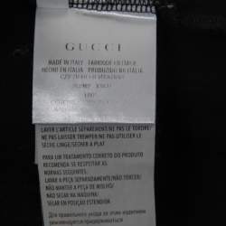 Pre Owned Gucci Black Cotton Web Detail Short Sleeve Polo T-Shirt XXL