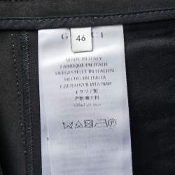 Gucci Black Cotton Logo Side Stripe Detailed Tapered Pants S