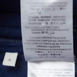 Gucci Navy Blue Cotton Tiger Embroidered Polo T-Shirt S