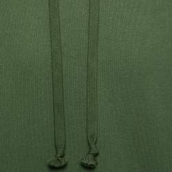 Gucci Green Knit GG Stripe Detail Sleeves Hoodie XXXL