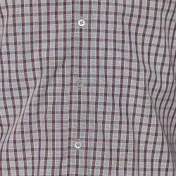 Gucci Brown/Green Checked Cotton Slim Fit Long Sleeve Shirt M