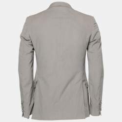 Gucci Grey Curduroy Double Buttoned Blazer S