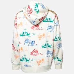 Gucci X Disney Cream Mickey Mouse Print Cotton Knit Hoodie XL