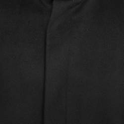 Gucci Vintage Black Wool Button Front Coat XXL