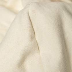 Pre Owned Gucci Ivory Vintage Logo Print Cotton Distressed Oversize Hoodie 3XL