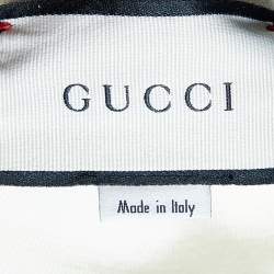 Pre Owned Gucci Cream Wool Rib Knit High Neck Sweater M