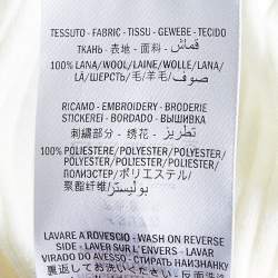 Pre Owned Gucci Cream Wool Rib Knit High Neck Sweater M