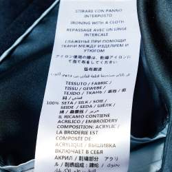 Gucci Multicolor Silk Satin Panther Applique Detail Bomber Jacket S