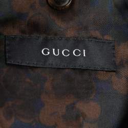 Gucci Dark Brown Wool Blend Single Breasted Blazer XL