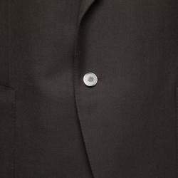 Gucci Dark Brown Wool Blend Single Breasted Blazer XL