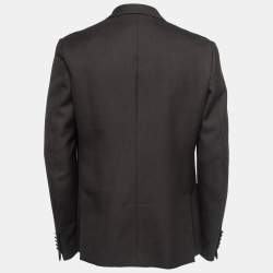 Gucci Dark Brown Wool Blend Single Breasted Blazer XL