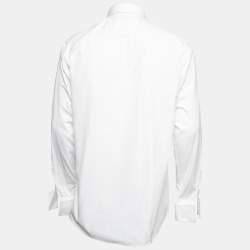 Gucci White Cotton Button Front Dress Shirt 3XL