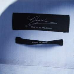 Gucci Made to Measure Blue Cotton Button Front Full Sleeve Shirt L