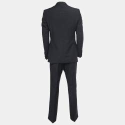 Gucci Black Wool Blazer Pant Suit M