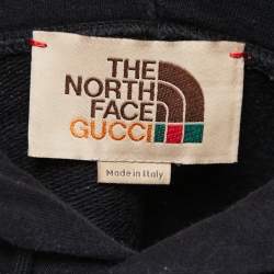 Gucci X North Face Black Printed Cotton Hoodie S