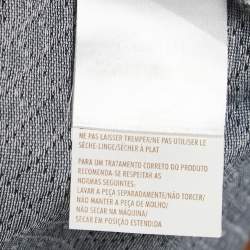 Pre Owned Gucci Navy Blue Patterned Cotton Polo T-Shirt 3XL