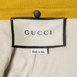 Gucci Color Block Cotton Knit Logo Embroidered Jacket XXL