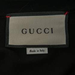 Gucci Black Logo Print Cotton Crew Neck T-Shirt M