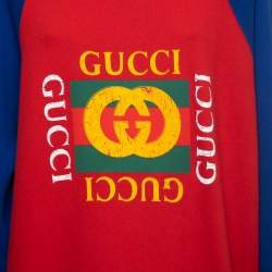 Gucci Multicolor Logo Printed Sweatshirt XL