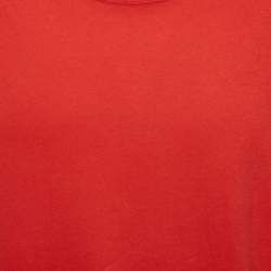 Gucci Red Distressed Cotton T-Shirt L