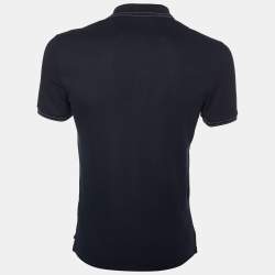 Gucci Black Cotton Pique Polo T-Shirt M